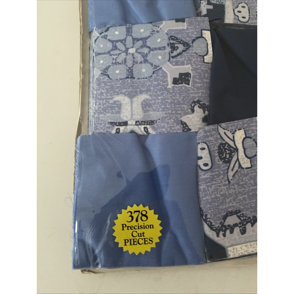 Craft Quilt Blocks, " Country Patchwork, Perfect Quilt Pieces, 60x72" Kit Blue - Picture 3 of 10